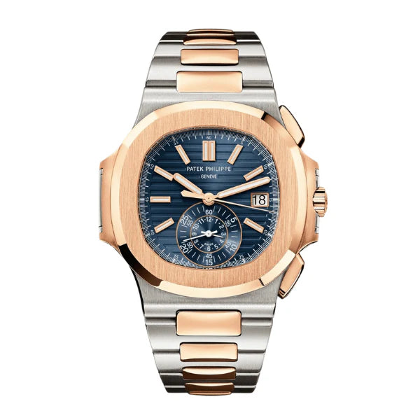 Patek Philippe Nautilus Chronograph 5980/1AR-001 40.5mm Blue Dial Rose Gold