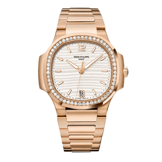 Patek Philippe Nautilus 7118/1R-011 32.5mm White Dial Rose Gold