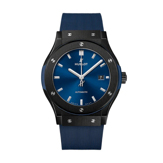 Hublot Classic Fusion Ceramic 42mm Blue Dial JJZ Base