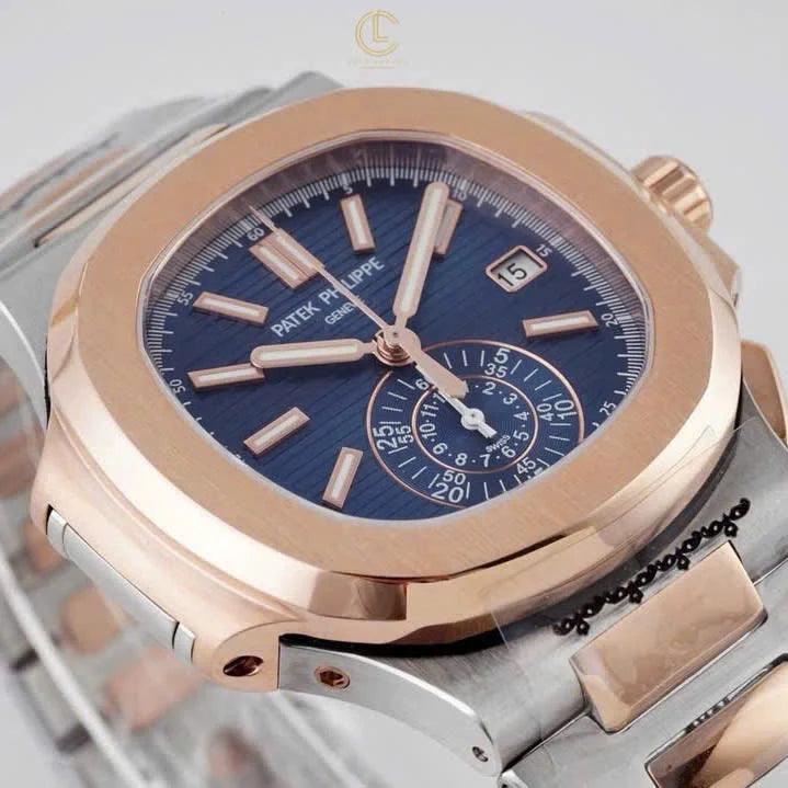 Patek Philippe Nautilus Chronograph 5980/1AR-001 40.5mm Blue Dial Rose Gold
